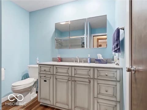 Bathroom at 98 E Meadow Glen Drive, Brazil, IN