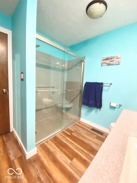 Bathroom at 98 E Meadow Glen Drive, Brazil, IN