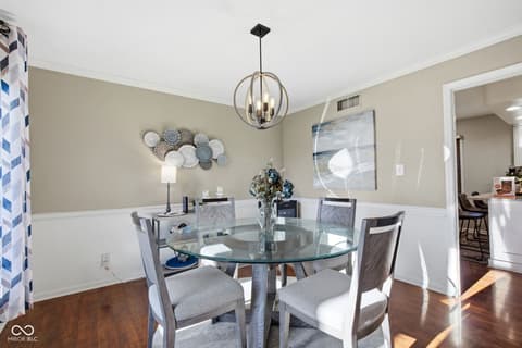Dining room at 25 Forest Ridge Court, Fishers, IN