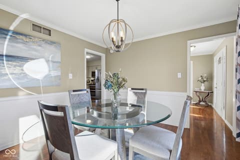 Dining room at 25 Forest Ridge Court, Fishers, IN