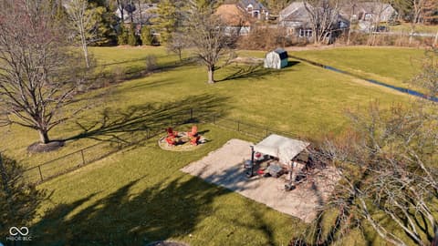 Aerial view at 25 Forest Ridge Court, Fishers, IN