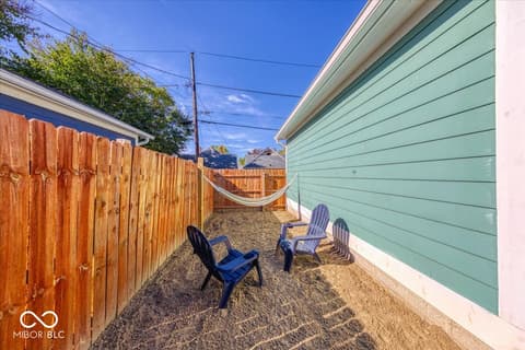 Outdoor living area at 1616 Quill Street, Indianapolis, IN
