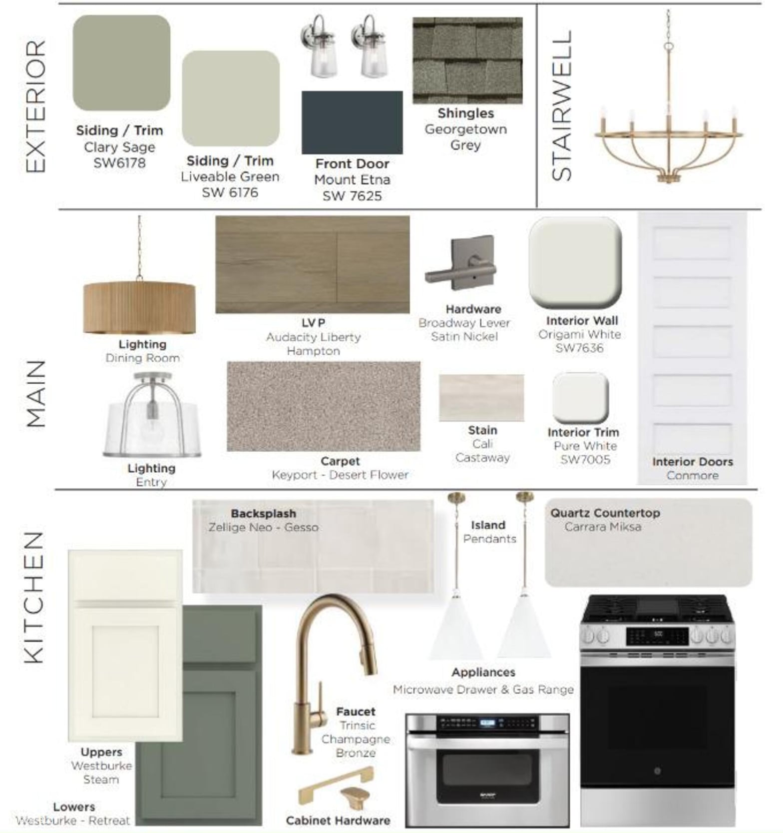 Modern kitchen with quartz counters and premium appliances.