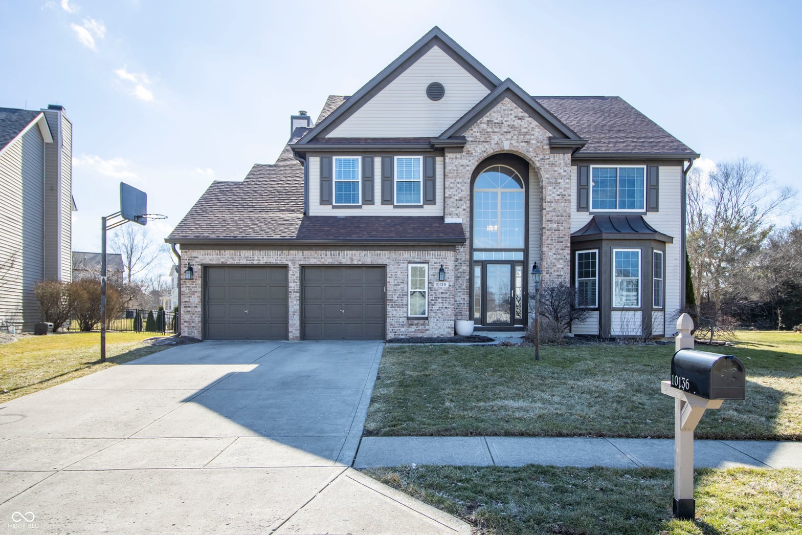 Front exterior at 10136 Hawks Lake Drive, Fishers, IN