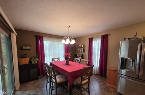 Dining room at 201 S Westwood Drive, Westport, IN