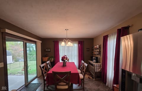 Dining room at 201 S Westwood Drive, Westport, IN