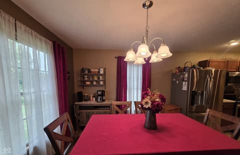 Dining room at 201 S Westwood Drive, Westport, IN