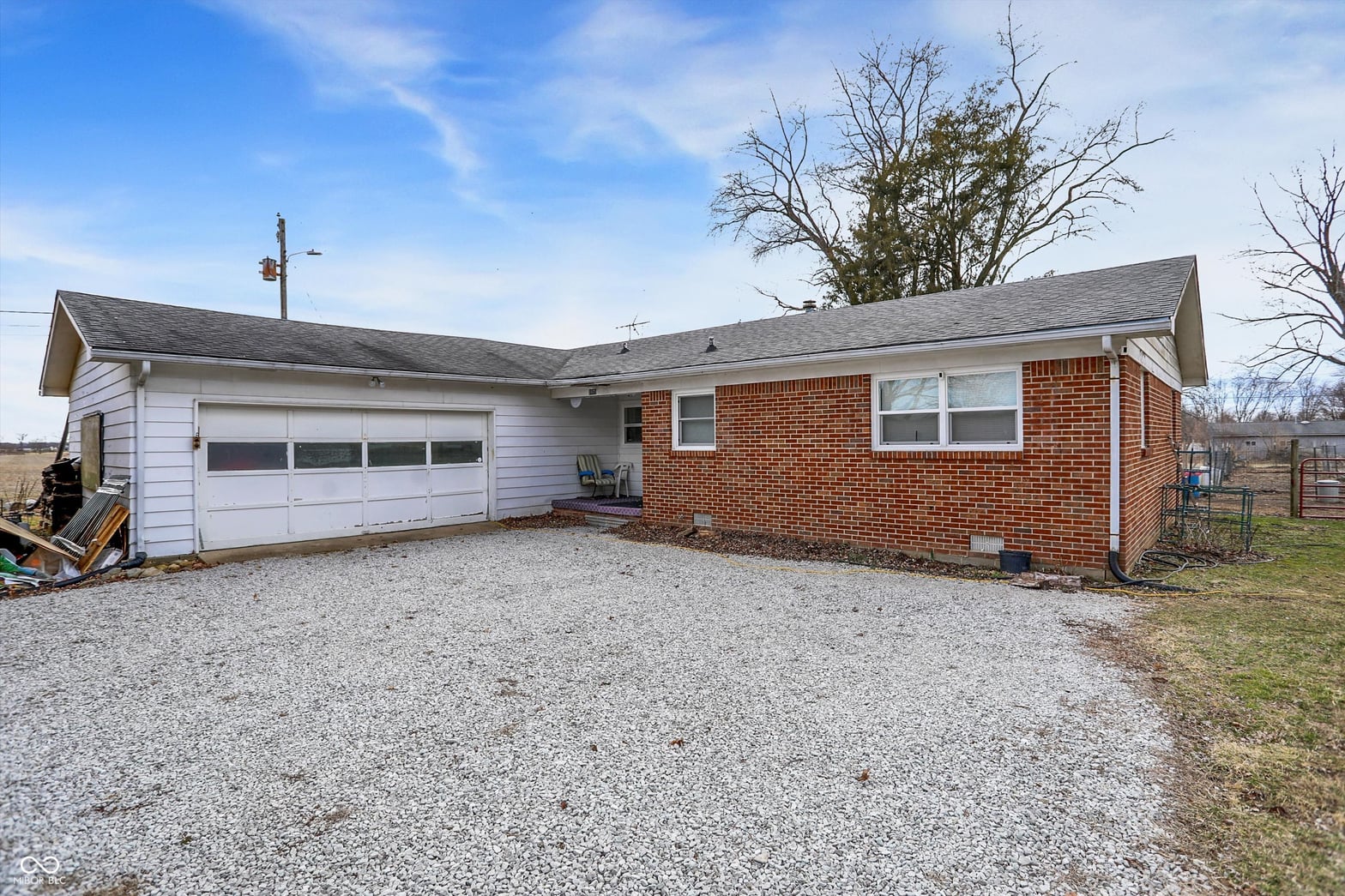 Front exterior at 5975 Lafayette Street, Clayton, IN