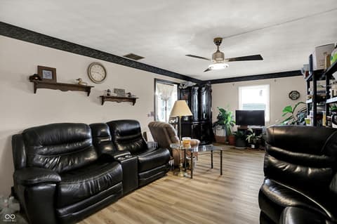 Living room at 5975 Lafayette Street, Clayton, IN