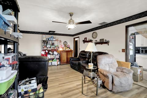 Living room at 5975 Lafayette Street, Clayton, IN