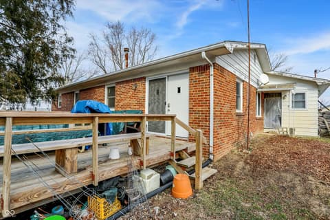 Backyard at 5975 Lafayette Street, Clayton, IN
