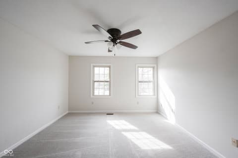 Bedroom at 72 Ashbourne Drive, Noblesville, IN — Bright, spacious bedroom with abundant natural light.