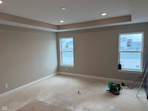Bedroom at 1291 Stayview Road, Westfield, IN — Bright bedroom with tray ceiling and abundant natural light.