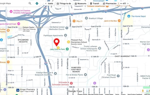 Map — 1602 Queensbridge Square, Indianapolis, IN
