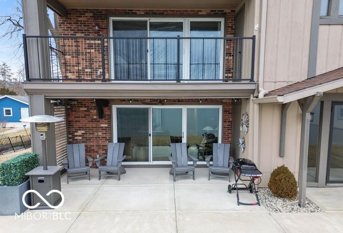 Outdoor living area at 8127 Lake Shore Drive, Cedar Lake, IN