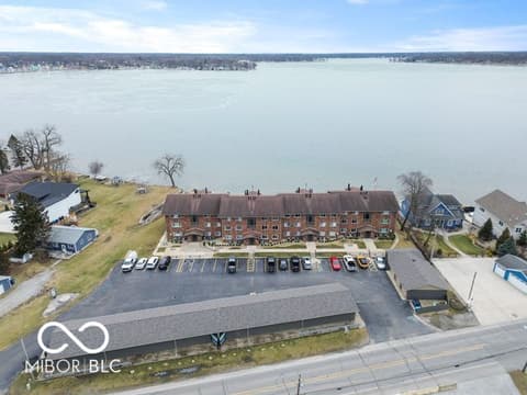 Aerial view at 8127 Lake Shore Drive, Cedar Lake, IN