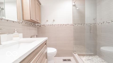 Bathroom at 8127 Lake Shore Drive, Cedar Lake, IN