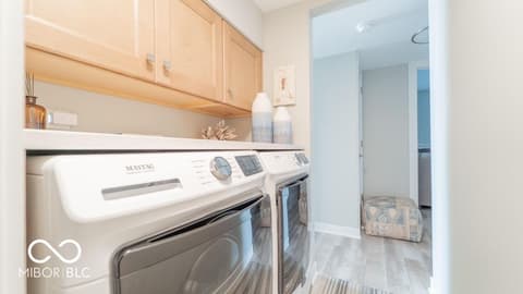 Laundry room at 8127 Lake Shore Drive, Cedar Lake, IN