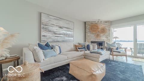 Living room at 8127 Lake Shore Drive, Cedar Lake, IN