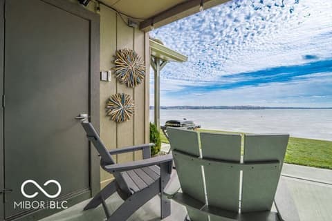 Outdoor living area at 8127 Lake Shore Drive, Cedar Lake, IN