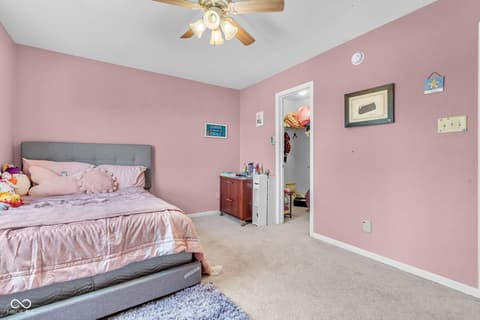 Primary bedroom at 11417 N Meadowbend Drive, Monrovia, IN