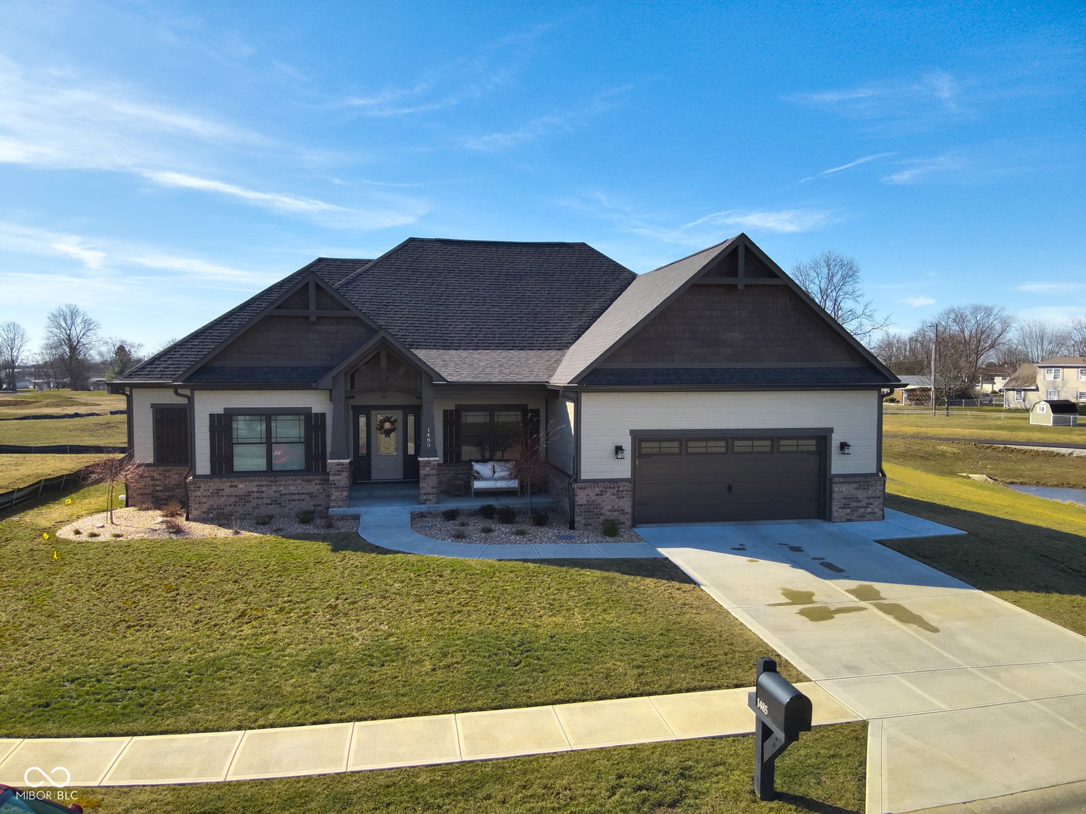 Front exterior at 1485 N Monroe Way, Rushville, IN