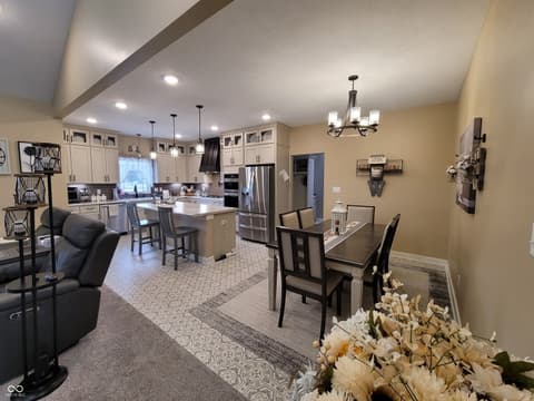 Dining room at 1485 N Monroe Way, Rushville, IN