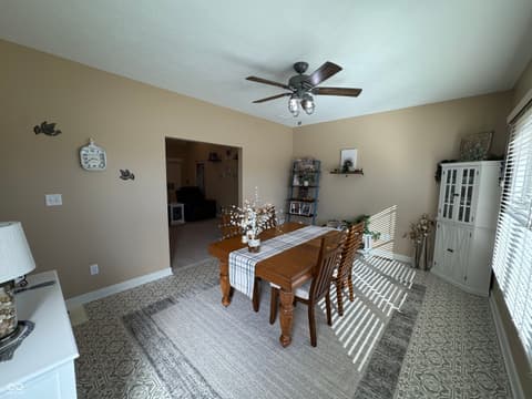 Dining room at 1485 N Monroe Way, Rushville, IN