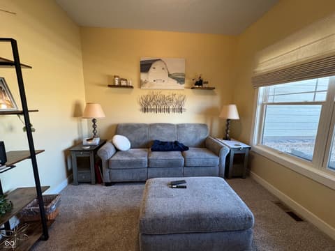 Living room at 1485 N Monroe Way, Rushville, IN