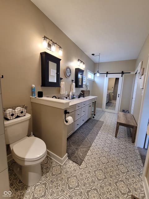 Bathroom at 1485 N Monroe Way, Rushville, IN