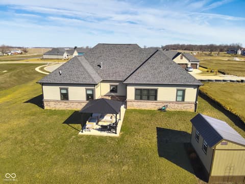 Aerial view at 1485 N Monroe Way, Rushville, IN