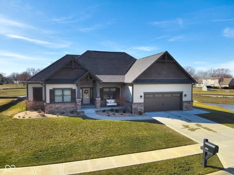 Front exterior at 1485 N Monroe Way, Rushville, IN