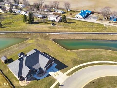 Aerial view at 1485 N Monroe Way, Rushville, IN