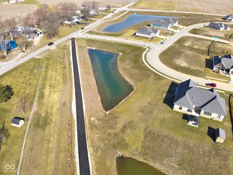 Aerial view at 1485 N Monroe Way, Rushville, IN