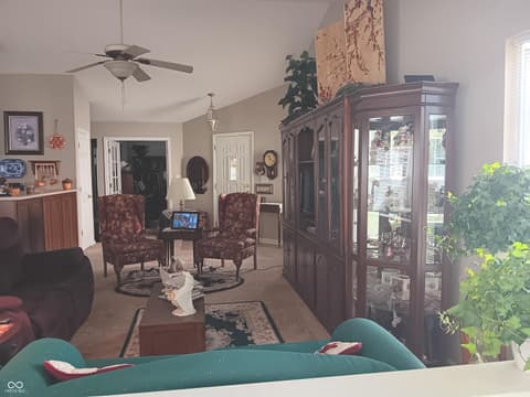 Living room at 7451 Oak Knoll Drive, Indianapolis, IN