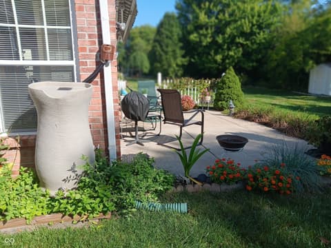 Outdoor living area at 7451 Oak Knoll Drive, Indianapolis, IN