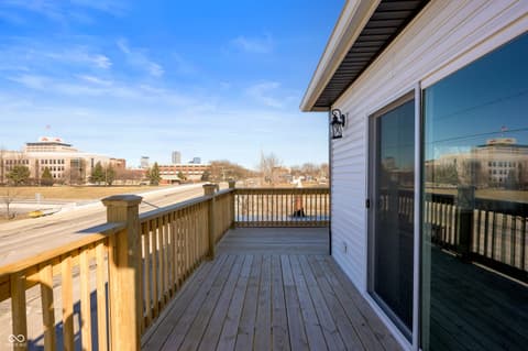 Outdoor living area at 1041 S East Street, Indianapolis, IN