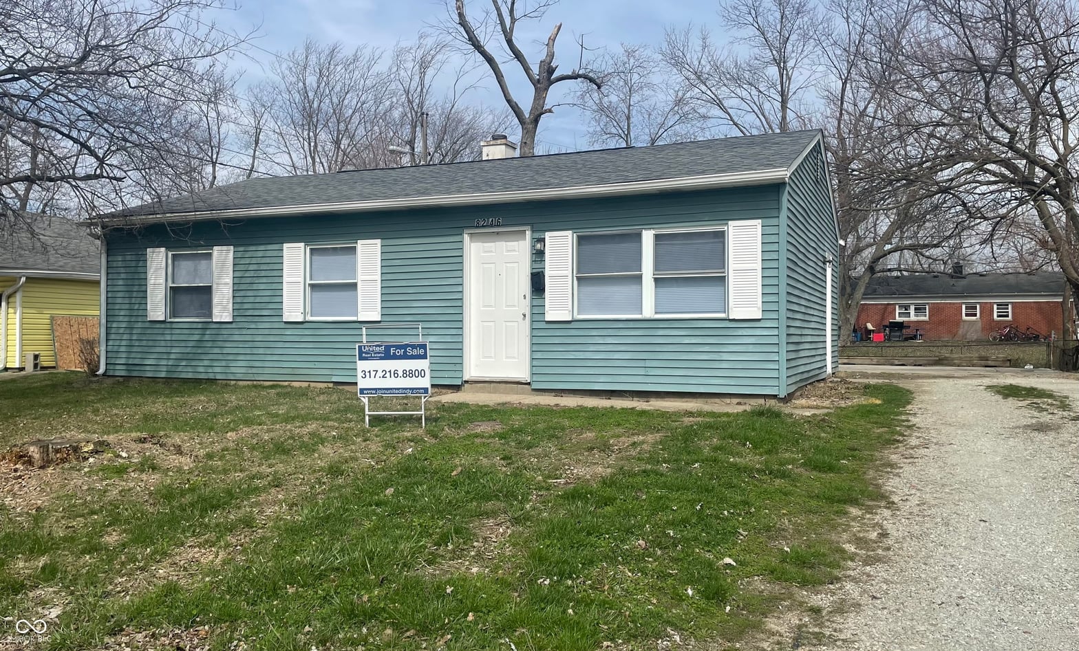 Front exterior at 8246 E 41st Place, Indianapolis, IN