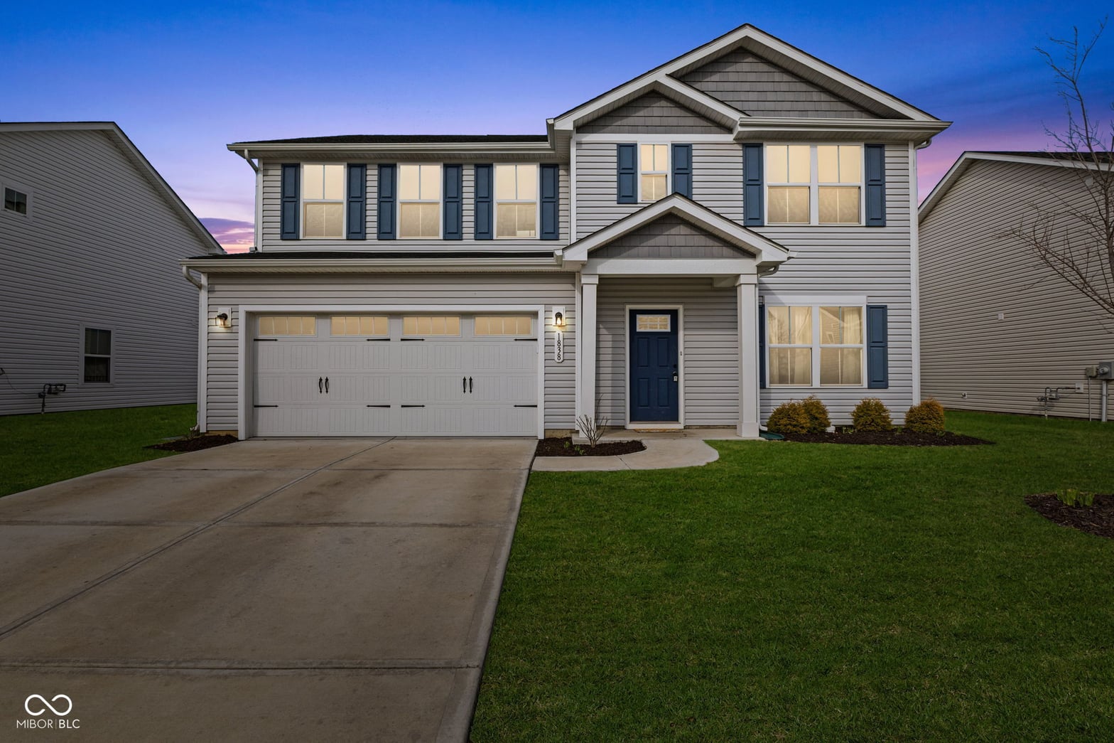 Front exterior at 1838 Cascades Drive, Greenfield, IN