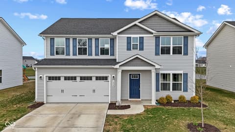 Front exterior at 1838 Cascades Drive, Greenfield, IN