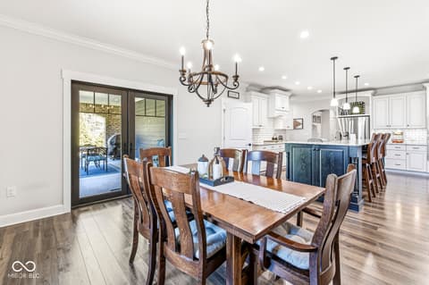 Dining room at 1244 N Buck Creek Road, Greenfield, IN