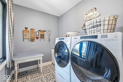 Laundry room at 1244 N Buck Creek Road, Greenfield, IN