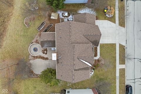 Aerial view at 1019 Belvedere Place, Westfield, IN