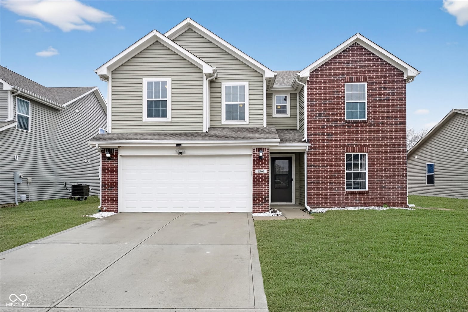 Front exterior at 1861 Osman Drive, Avon, IN
