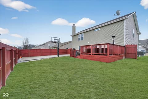 Backyard at 1861 Osman Drive, Avon, IN