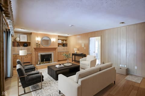 Family room at 5459 Hedgerow Drive, Indianapolis, IN