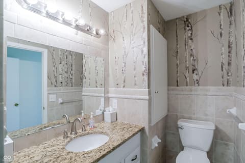 Primary bathroom at 5459 Hedgerow Drive, Indianapolis, IN