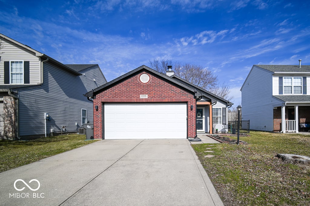 Front exterior at 3335 Blue Ash Lane, Indianapolis, IN