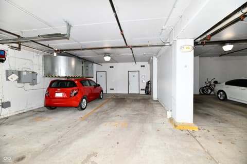 Garage at 20971 Shoreline Court, Noblesville, IN — Spacious two-car garage with utility access and storage.