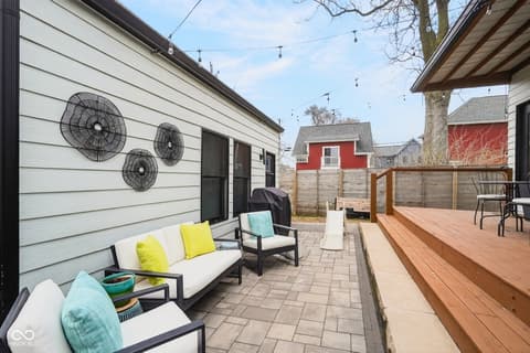 Outdoor living area at 1818 Ruckle Street, Indianapolis, IN